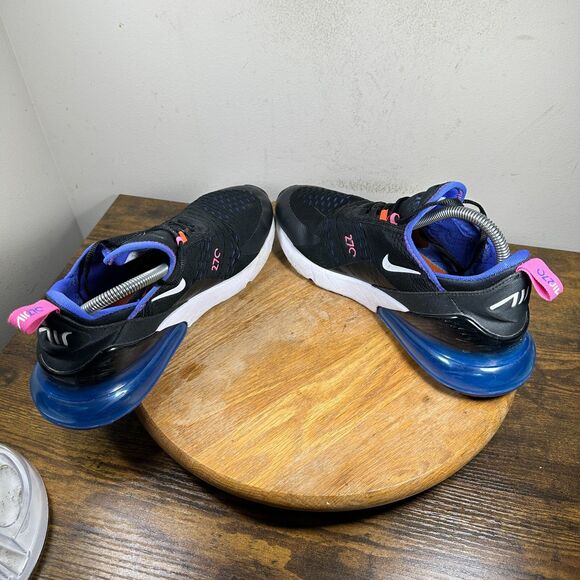 Nike Air Max 270 Black Astronomy Blue Men\'s Size 9 Shoes Sneakers DC1858-001